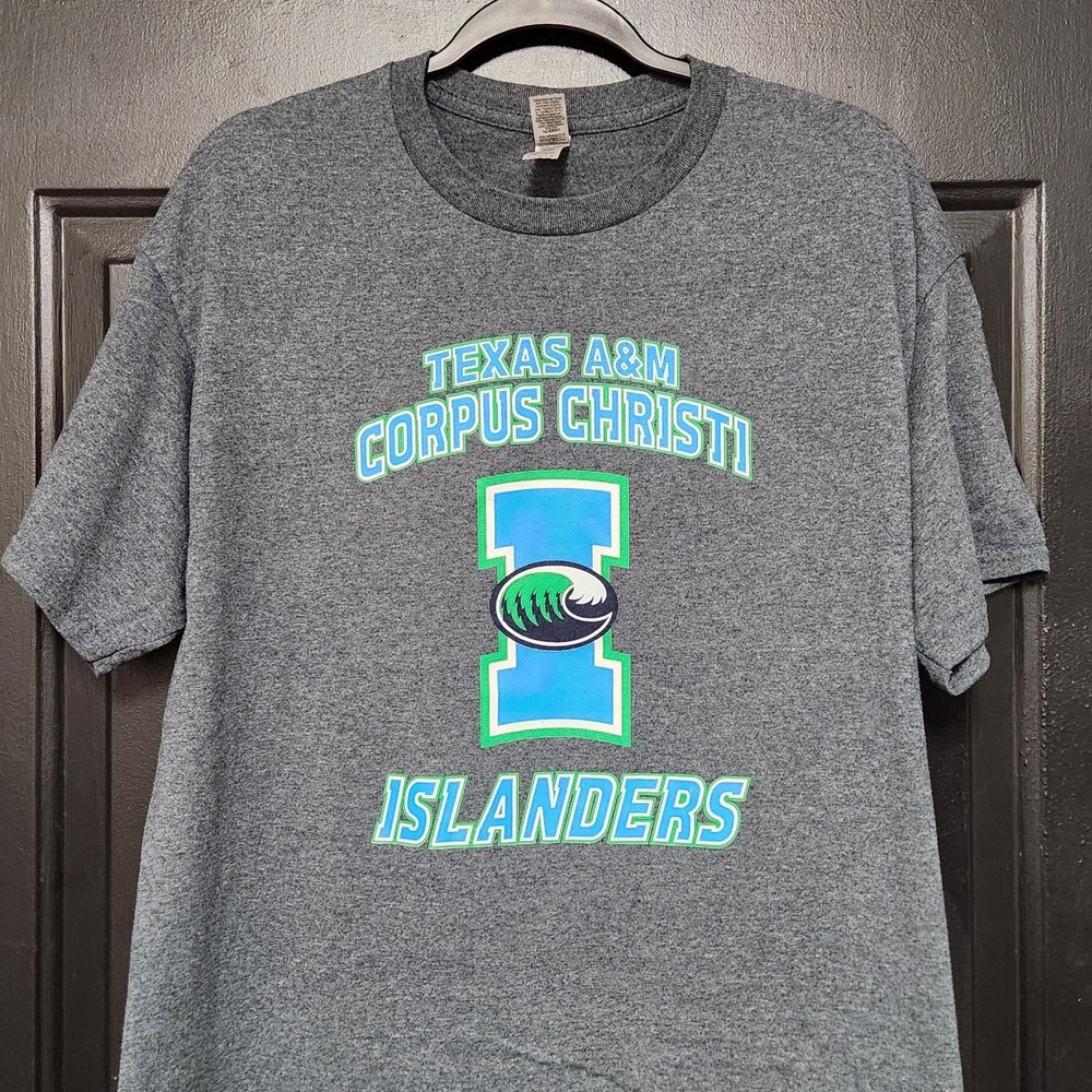 Texas A&M Corpus Christi Islanders TXAMCC Men's T-Shirt Size Large Gray Tee